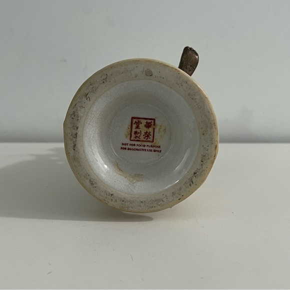 Bronze Cherub Playing Flute on Floral Globe Figurine Statue - Picture 6 of 6